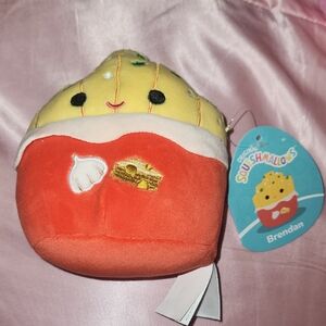 Squishmallows Brendan Yellow and Orange Cupcake Plush
